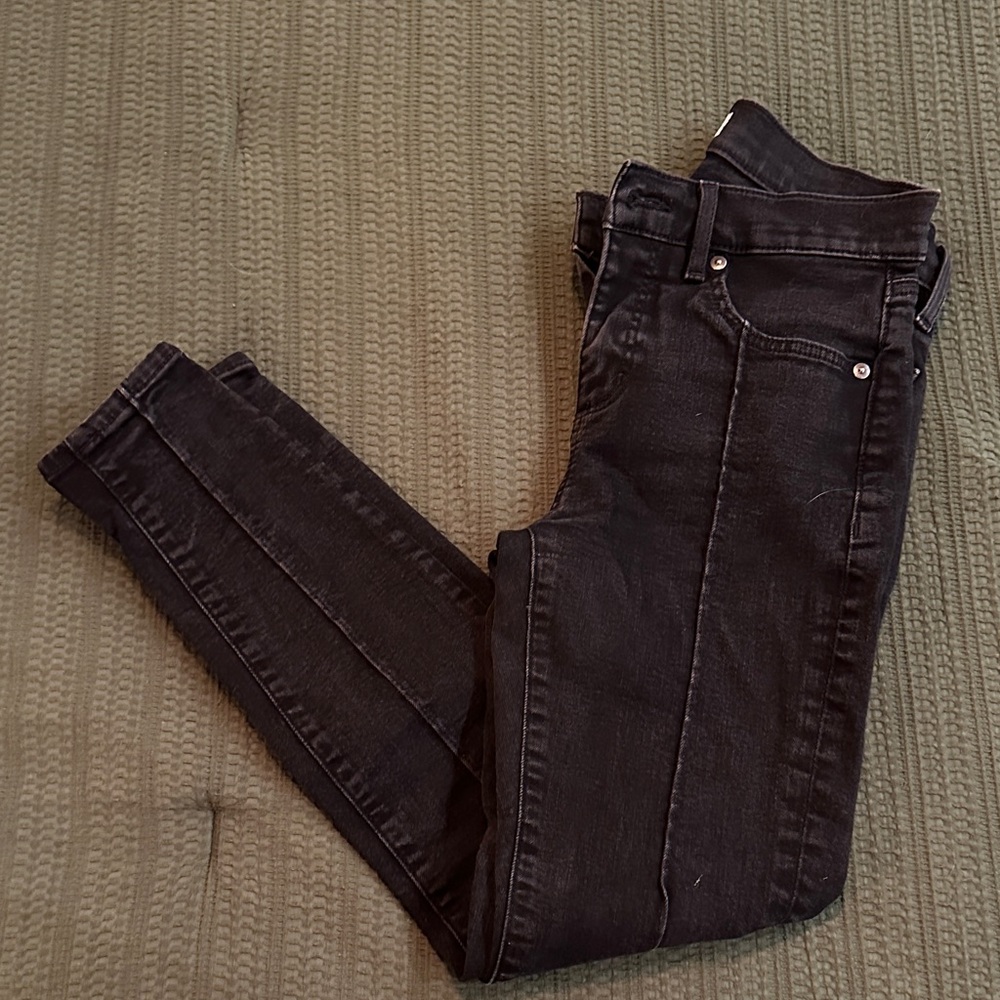 LOFT Charcoal Skinny Jeans, 26
